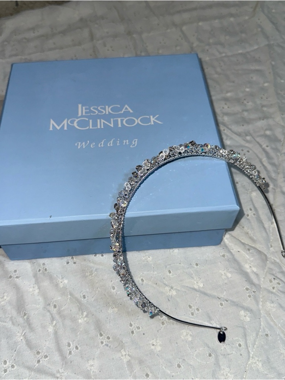 Jessica McClintock Silver Crystal Wedding Headband